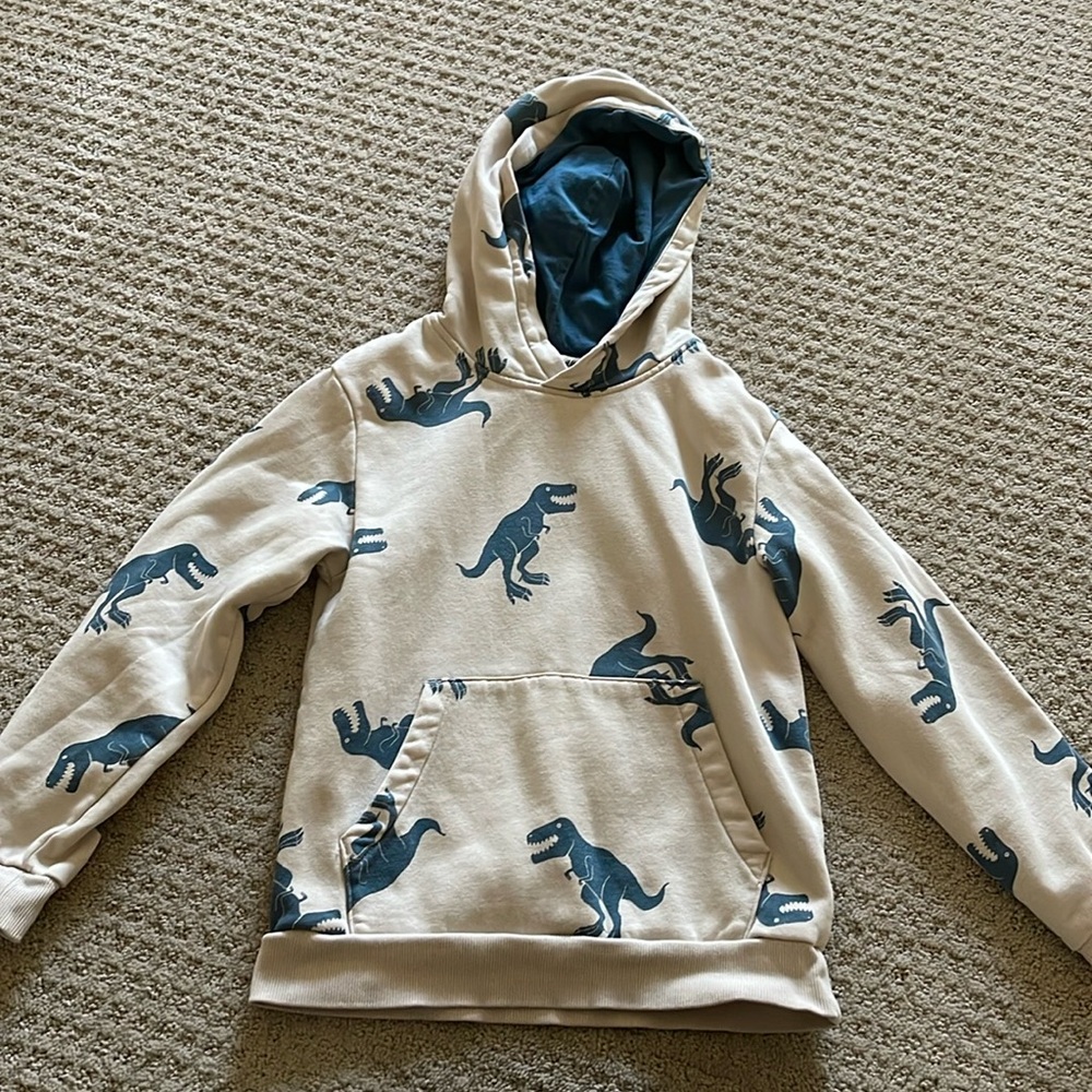 H&M Kids Dinosaur Sweatshirt. Blue & White. Size 6